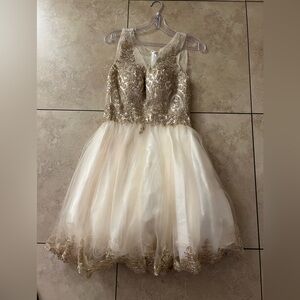 Elegant Cream and Gold dress